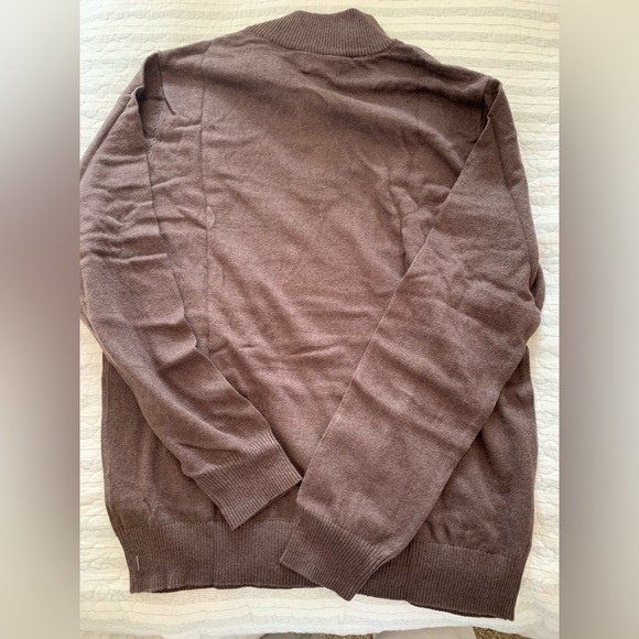 NWT Haggar Cashmere Quarter-Zip Sweater Size Large - Picture 4 of 7